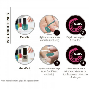 Esmalte de uñas Efecto Gel de Larga Duración Color Verde Agua