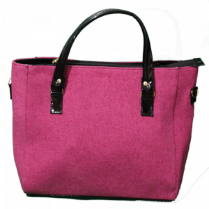 Bolsa Fucsia Elegante con agarradera Negra