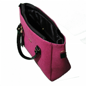 Bolsa Fucsia Elegante con agarradera Negra