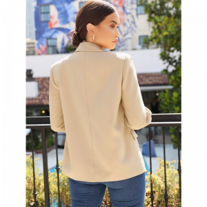 Blazer Saco De Vestir Con Boton Beige Elegante